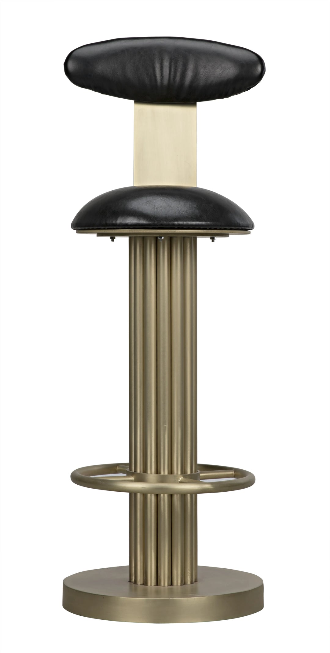 American Home Furniture | Noir - Sedes Bar Stool, Steel with Brass Finish