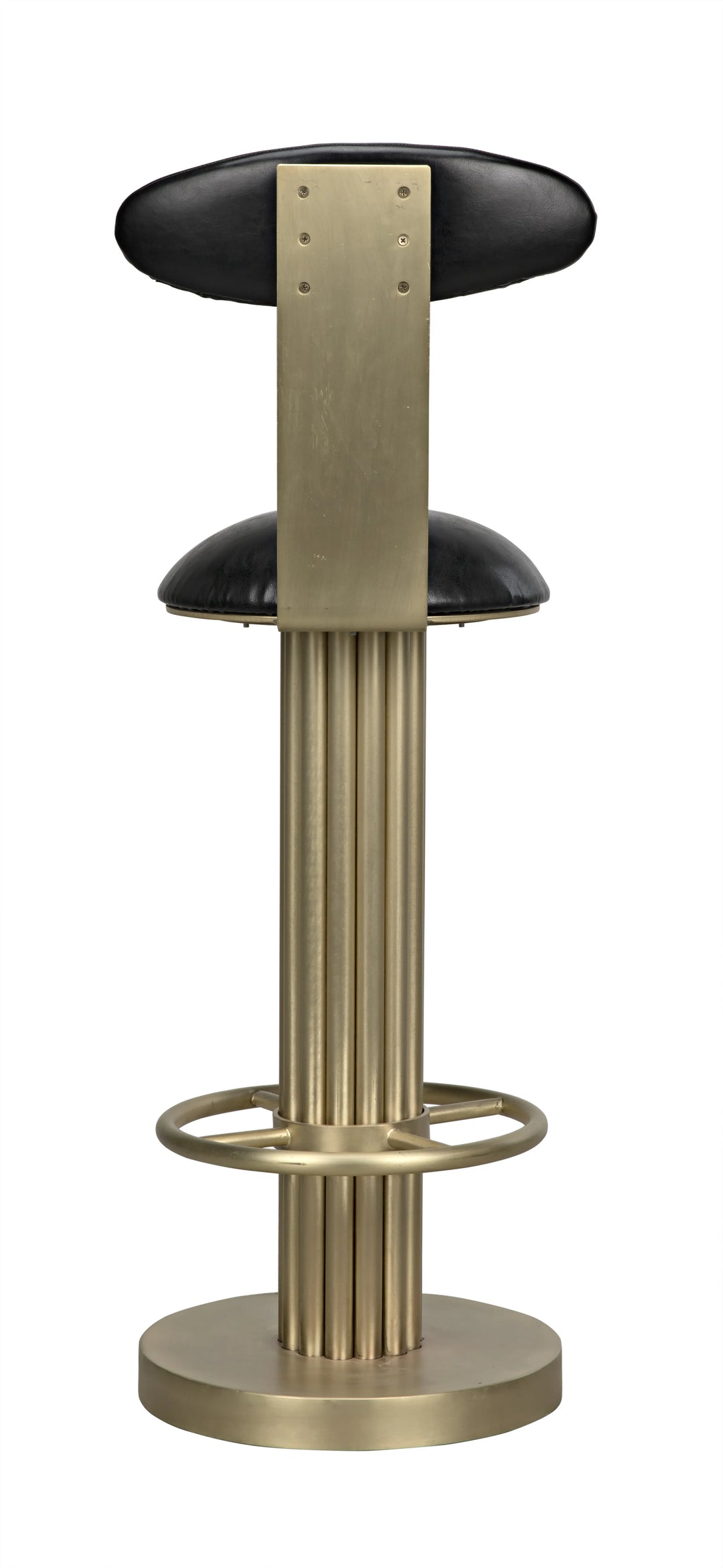 American Home Furniture | Noir - Sedes Bar Stool, Steel with Brass Finish