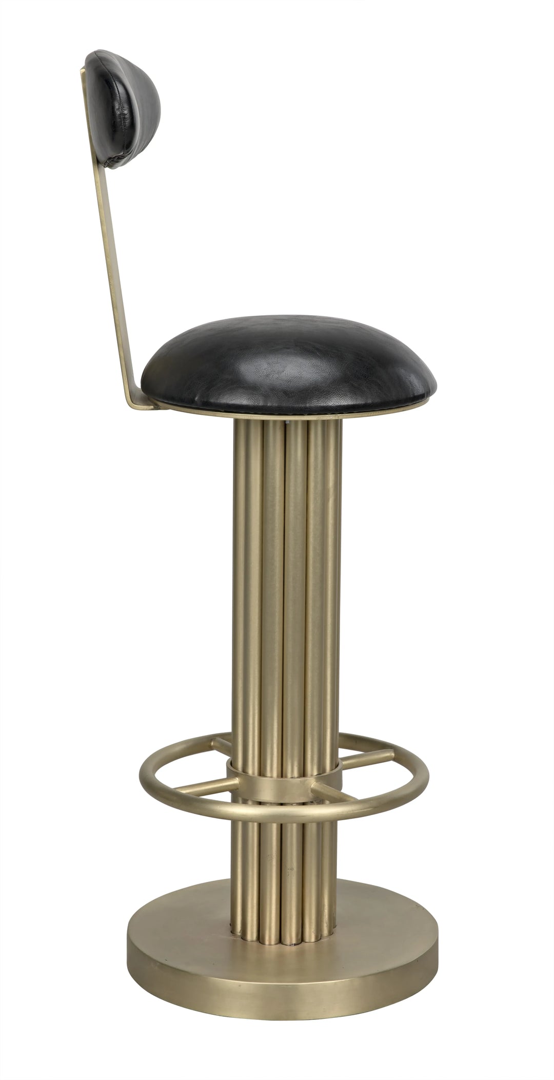 American Home Furniture | Noir - Sedes Bar Stool, Steel with Brass Finish