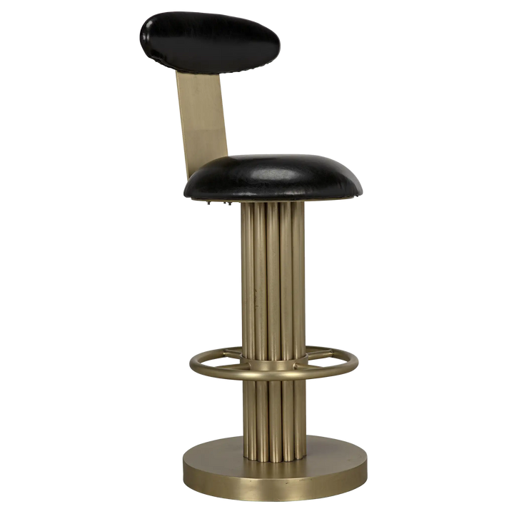 American Home Furniture | Noir - Sedes Counter Stool, Steel with Brass Finish