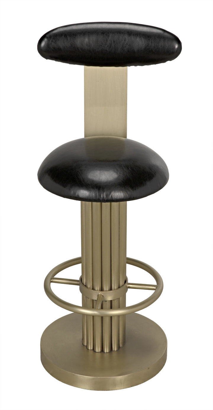 American Home Furniture | Noir - Sedes Counter Stool, Steel with Brass Finish