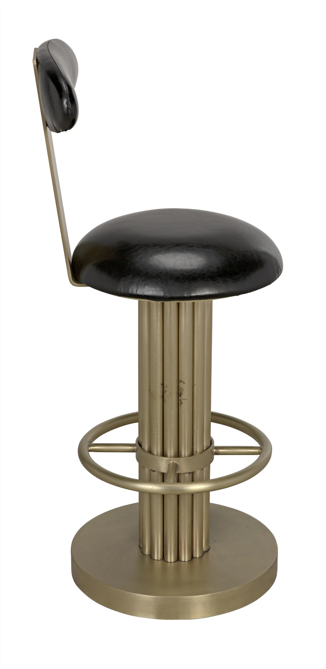 American Home Furniture | Noir - Sedes Counter Stool, Steel with Brass Finish