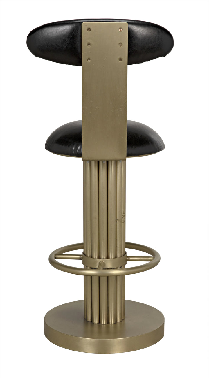 American Home Furniture | Noir - Sedes Counter Stool, Steel with Brass Finish