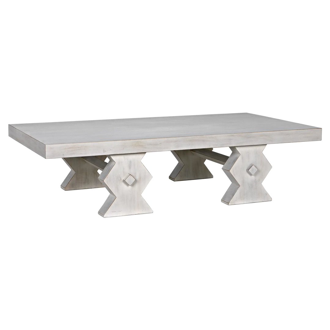 American Home Furniture | Noir - Suzu Coffee Table, White Wash