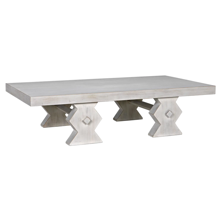 American Home Furniture | Noir - Suzu Coffee Table, White Wash