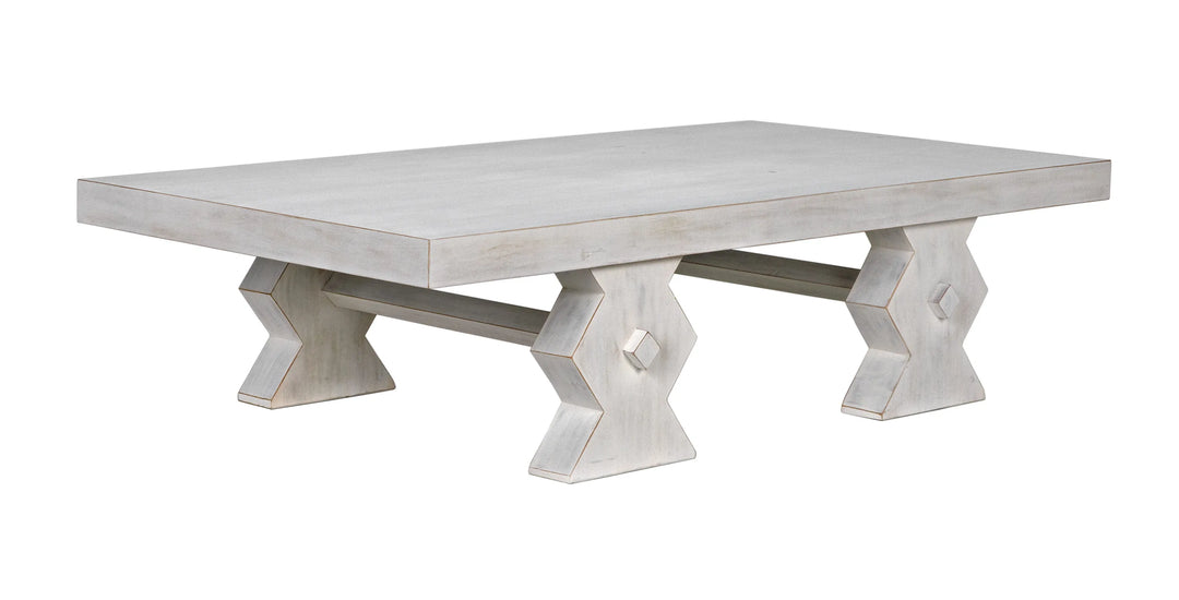 American Home Furniture | Noir - Suzu Coffee Table, White Wash