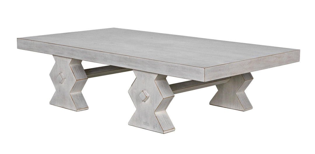 American Home Furniture | Noir - Suzu Coffee Table, White Wash