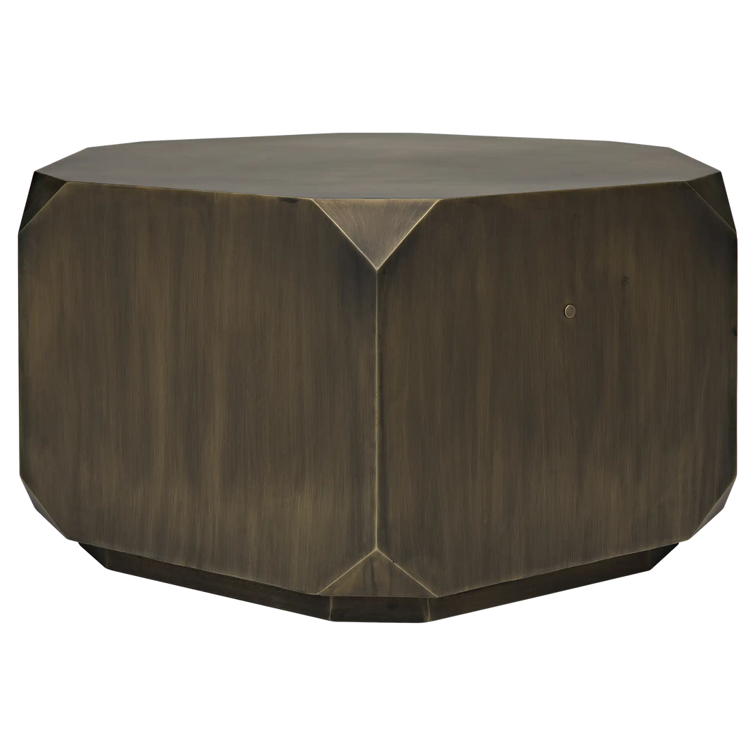 American Home Furniture | Noir - Tytus Coffee Table, Steel with Aged Brass Finish