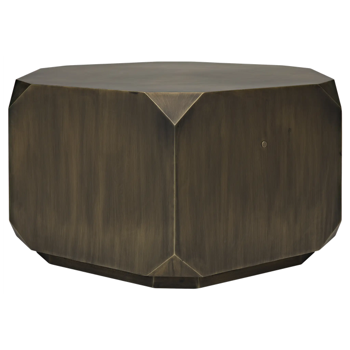 American Home Furniture | Noir - Tytus Coffee Table, Steel with Aged Brass Finish