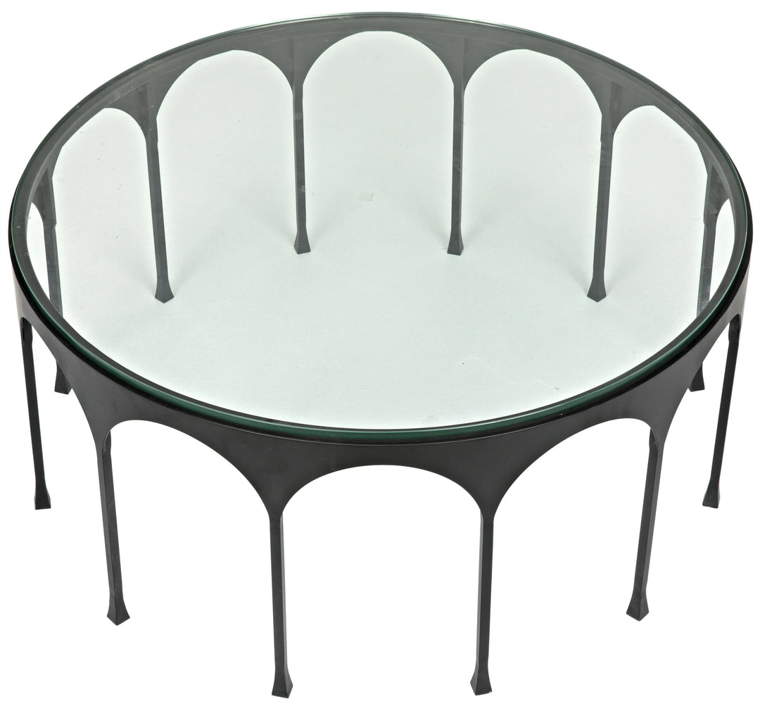 American Home Furniture | Noir - Achille Coffee Table, Black Steel