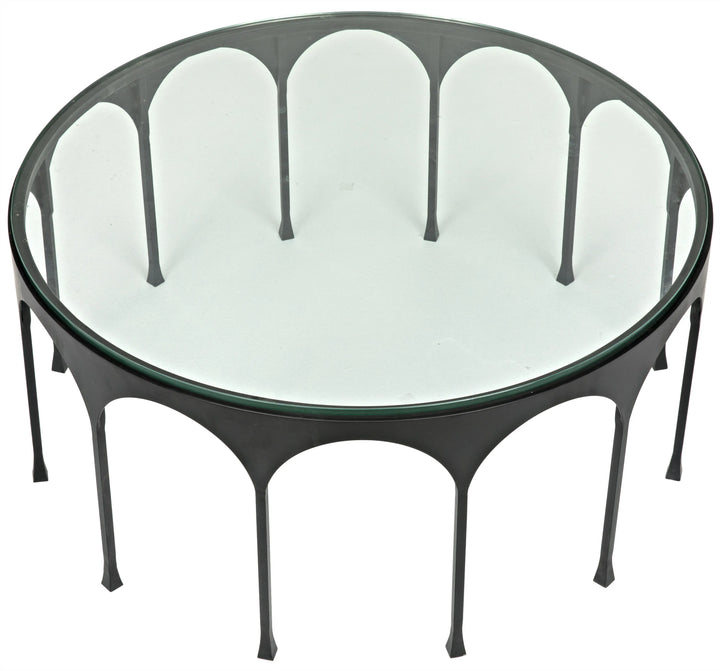 American Home Furniture | Noir - Achille Coffee Table, Black Steel