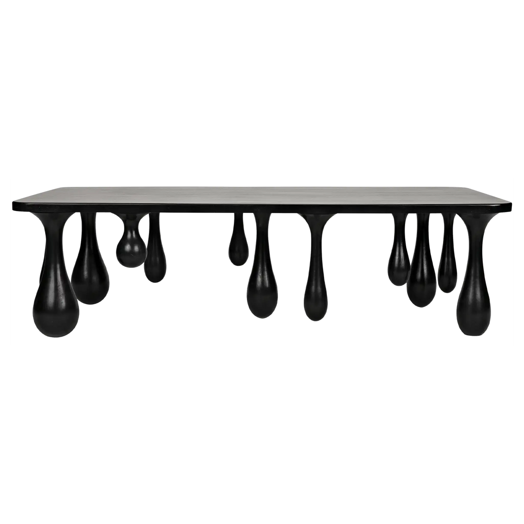 American Home Furniture | Noir - Drop Coffee Table, Hand Rubbed Black