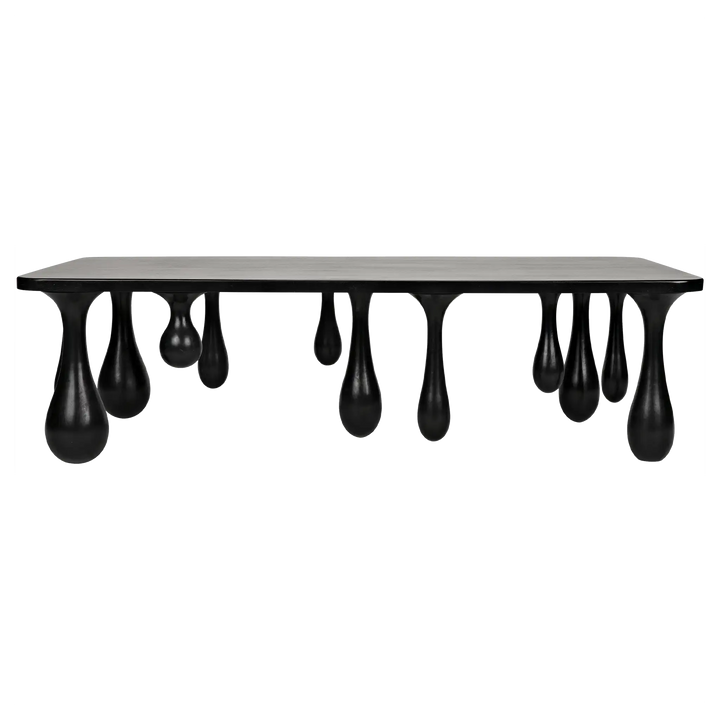 American Home Furniture | Noir - Drop Coffee Table, Hand Rubbed Black