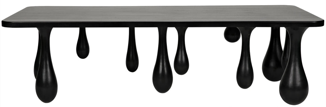 American Home Furniture | Noir - Drop Coffee Table, Hand Rubbed Black