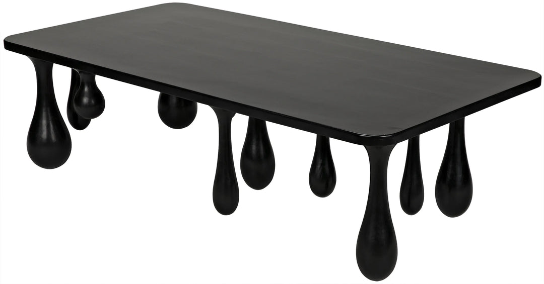 American Home Furniture | Noir - Drop Coffee Table, Hand Rubbed Black