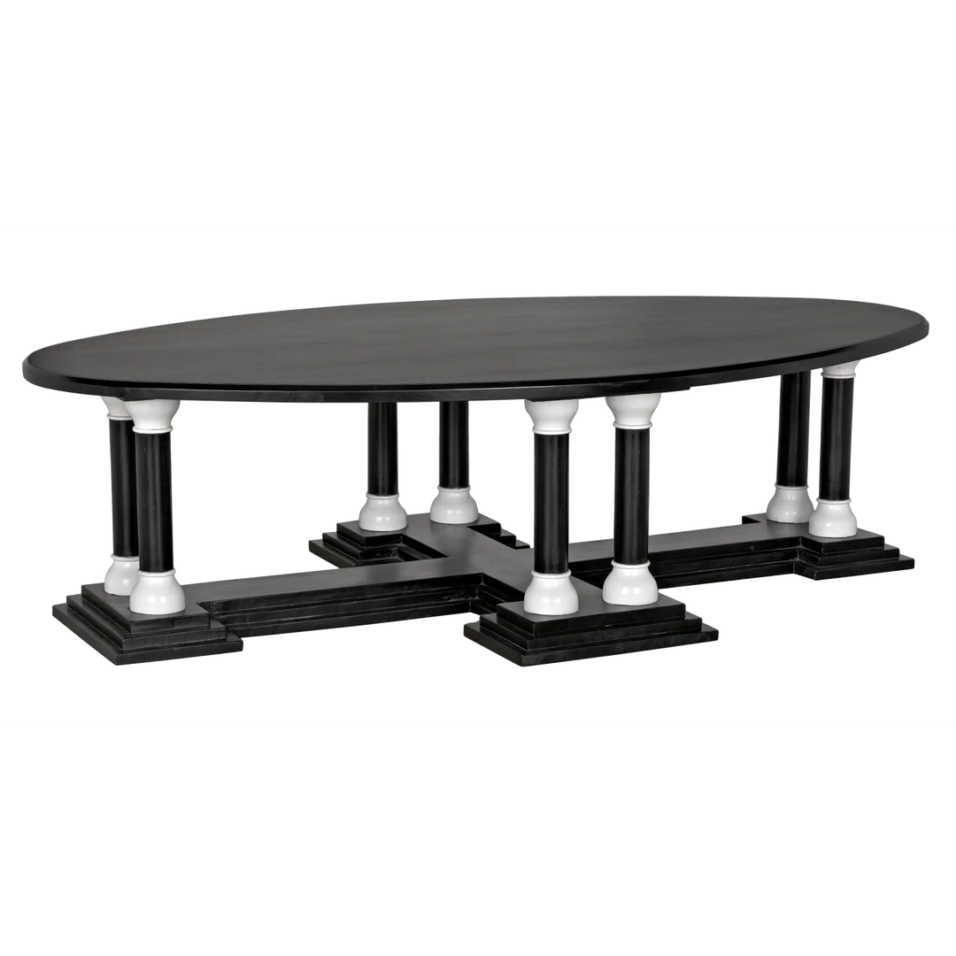 American Home Furniture | Noir - Desoto Coffee Table, Hand Rubbed Black and Solid White