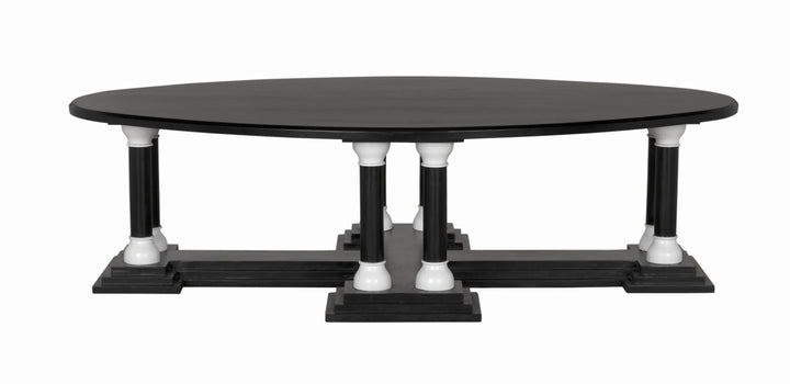 American Home Furniture | Noir - Desoto Coffee Table, Hand Rubbed Black and Solid White