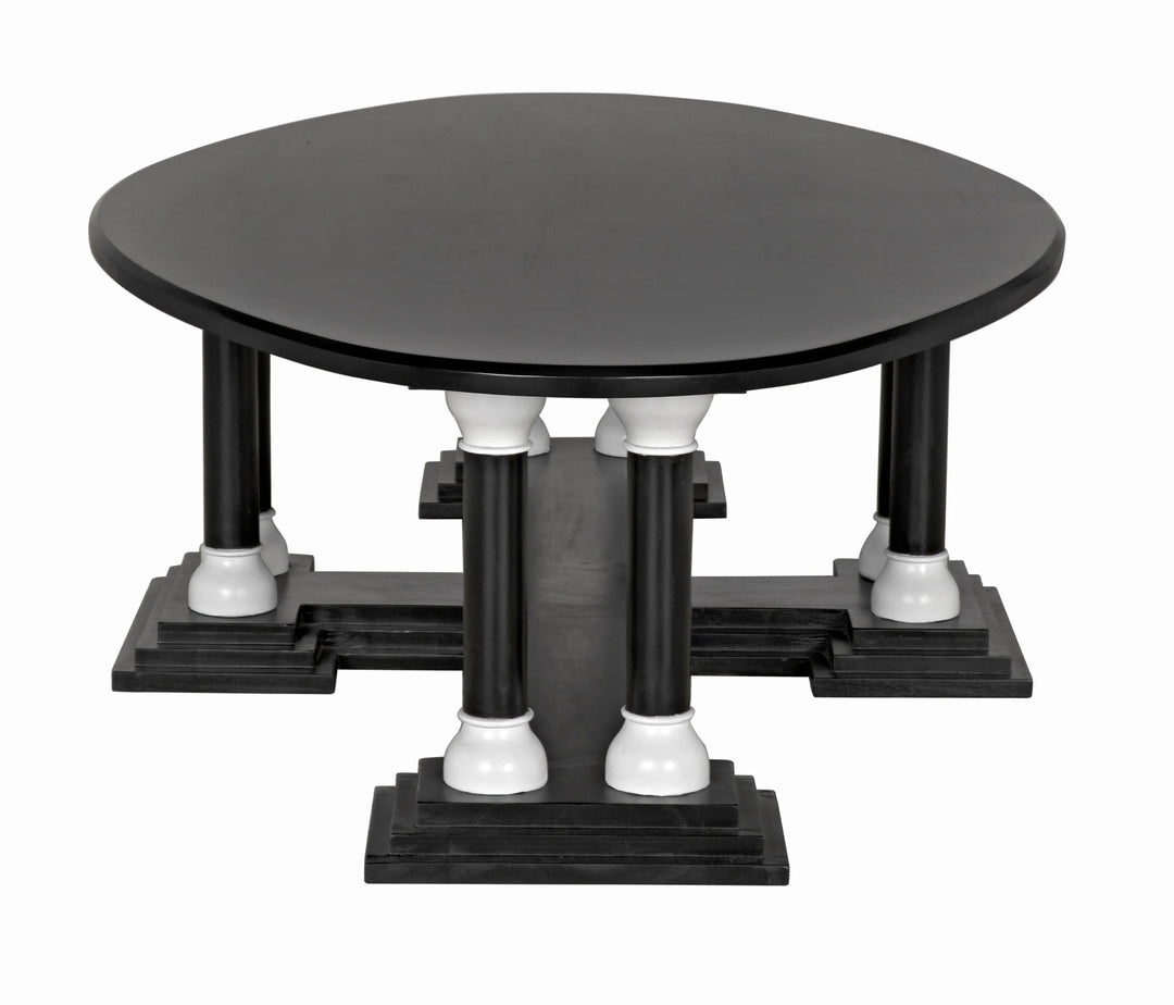 American Home Furniture | Noir - Desoto Coffee Table, Hand Rubbed Black and Solid White