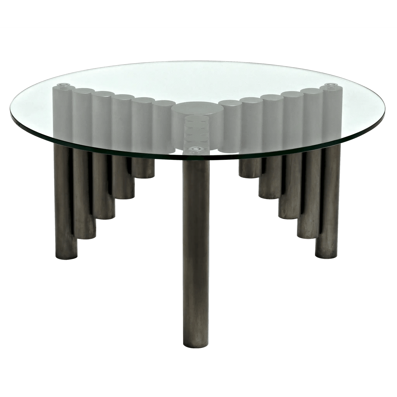 Noir Organum Coffee Table, Gun Metal Finish COFFEE TABLES