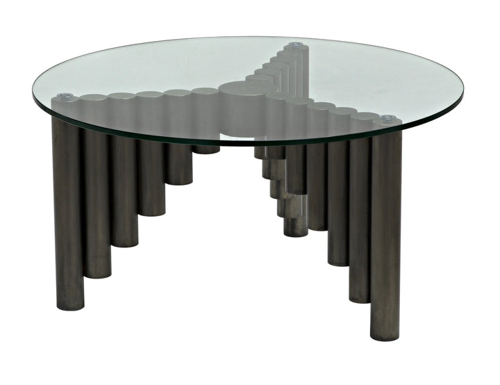 American Home Furniture | Noir - Organum Coffee Table, Gun Metal Finish