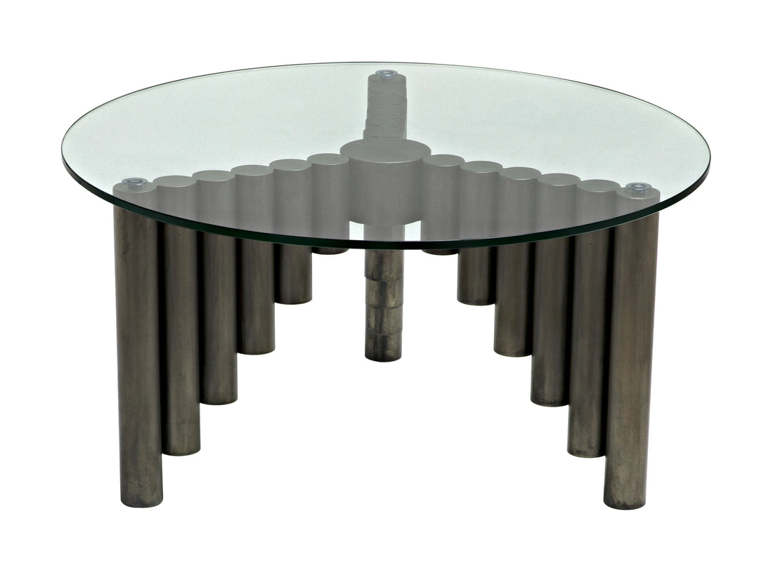 American Home Furniture | Noir - Organum Coffee Table, Gun Metal Finish