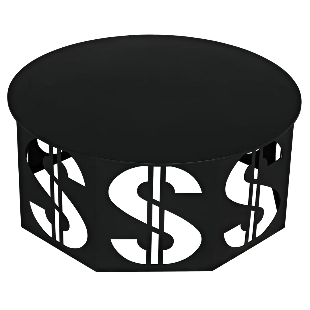 American Home Furniture | Noir - Dollar Coffee Table, Black Steel