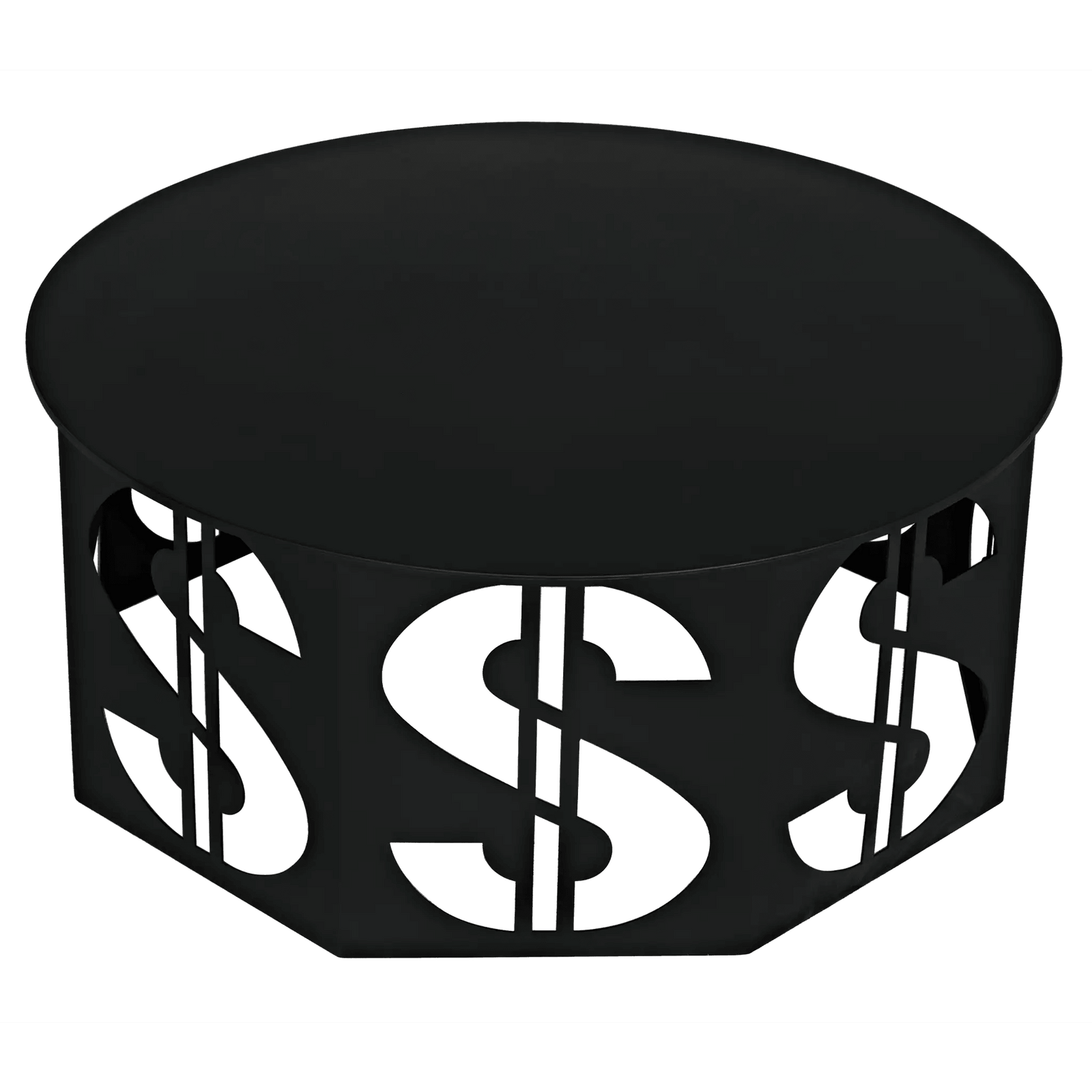 Noir Dollar Coffee Table, Black Steel COFFEE TABLES