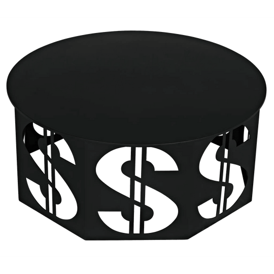 Noir Dollar Coffee Table, Black Steel COFFEE TABLES