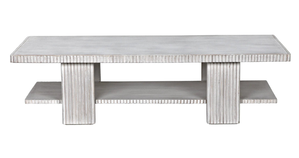 American Home Furniture | Noir - Humphrey Coffee Table, White Wash