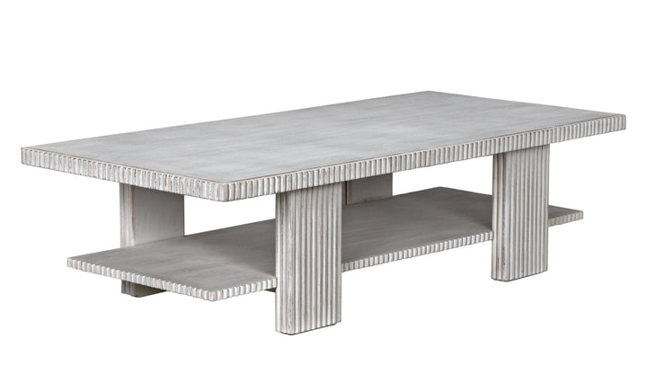 American Home Furniture | Noir - Humphrey Coffee Table, White Wash