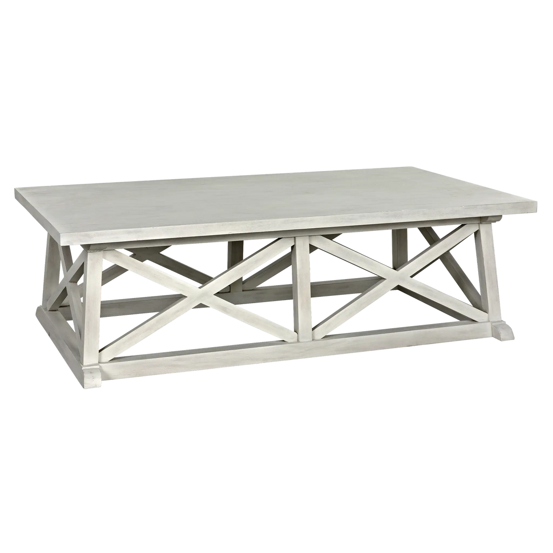 American Home Furniture | Noir - Sutton Coffee Table, White Wash