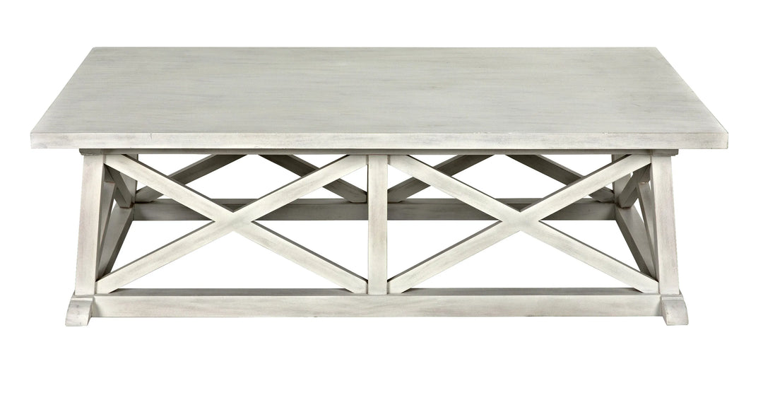 American Home Furniture | Noir - Sutton Coffee Table, White Wash