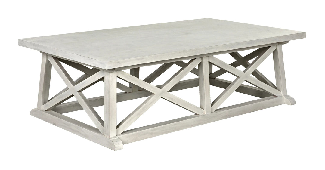 American Home Furniture | Noir - Sutton Coffee Table, White Wash