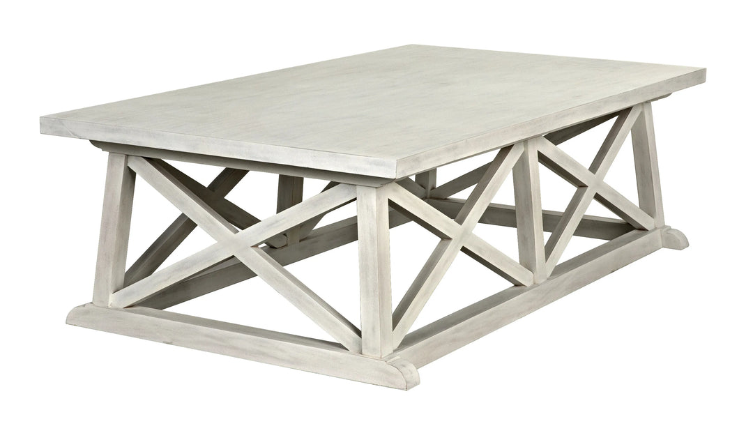 American Home Furniture | Noir - Sutton Coffee Table, White Wash