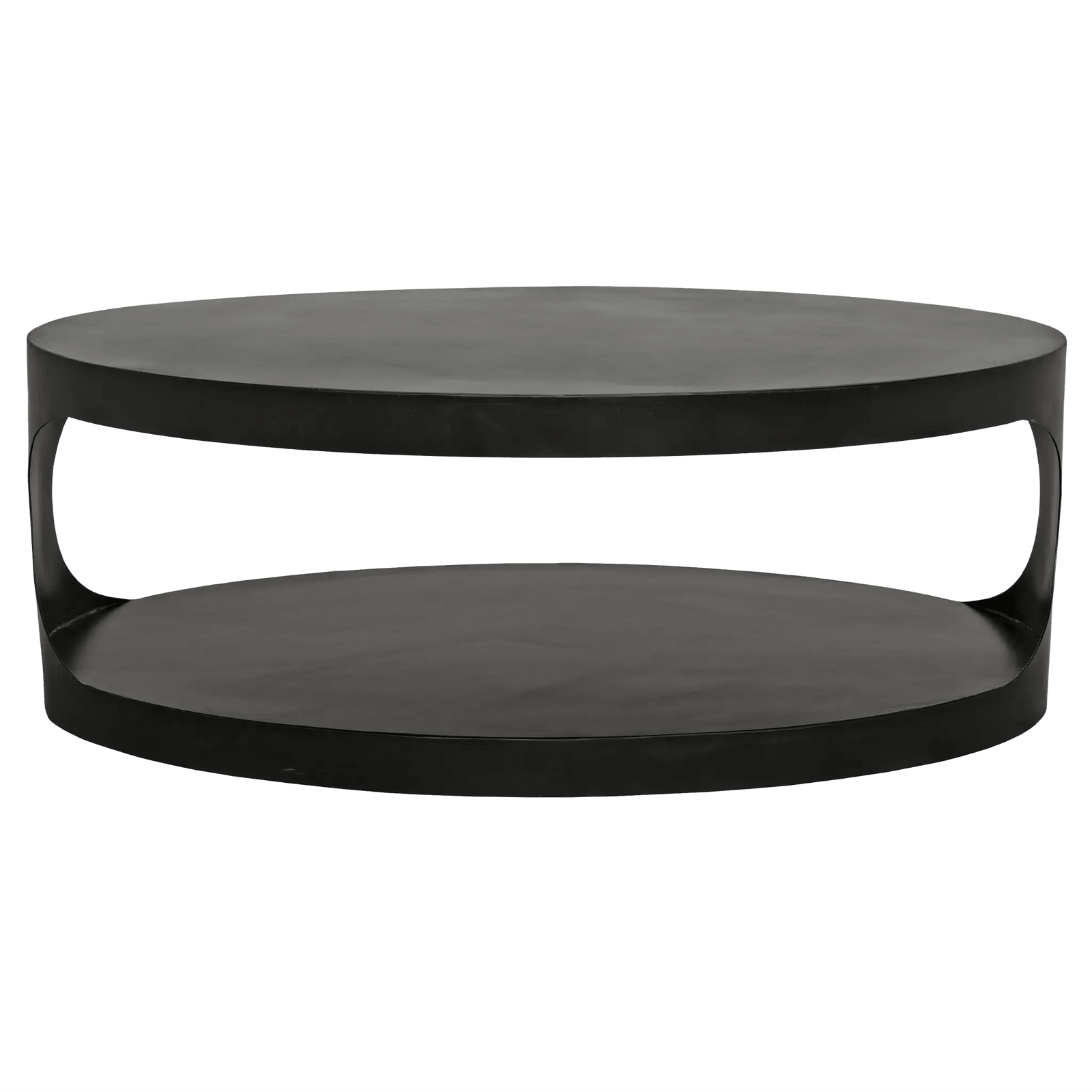 Noir Eclipse Oval Coffee Table, Black Steel COFFEE TABLES