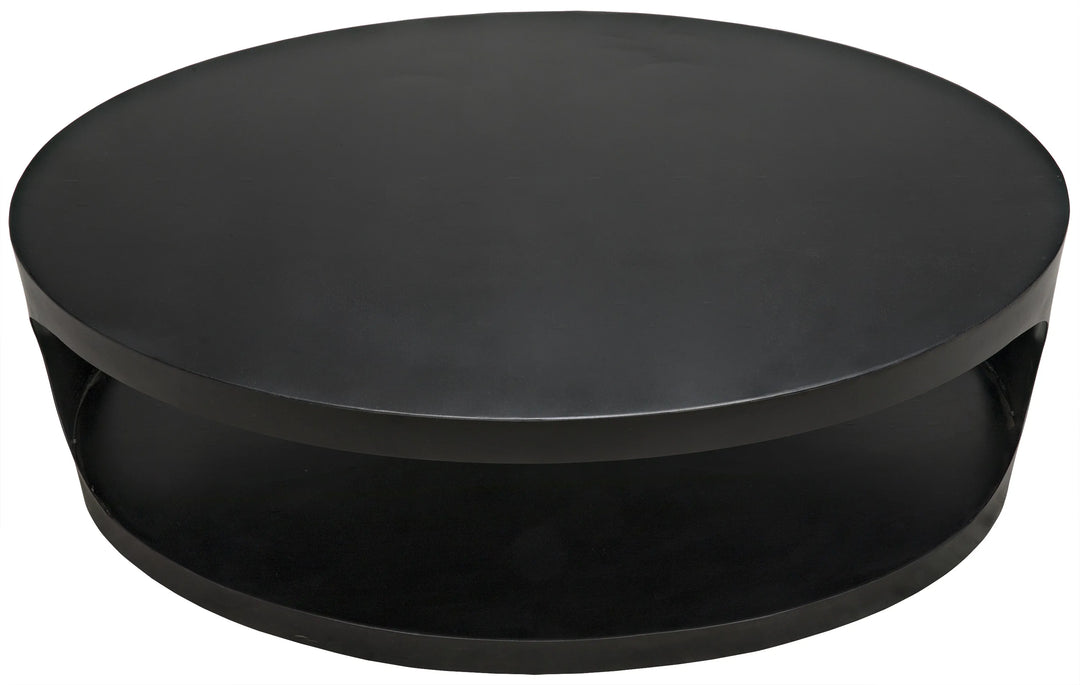 American Home Furniture | Noir - Eclipse Oval Coffee Table, Black Steel