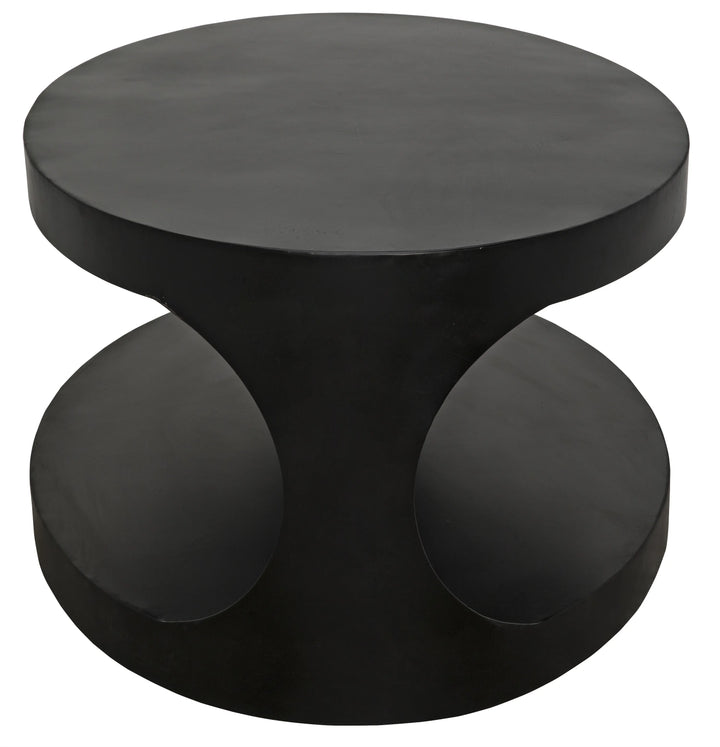 American Home Furniture | Noir - Eclipse Oval Coffee Table, Black Steel