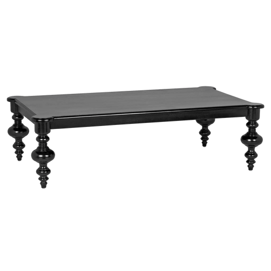 Noir Graff Coffee Table, Hand Rubbed Black COFFEE TABLES