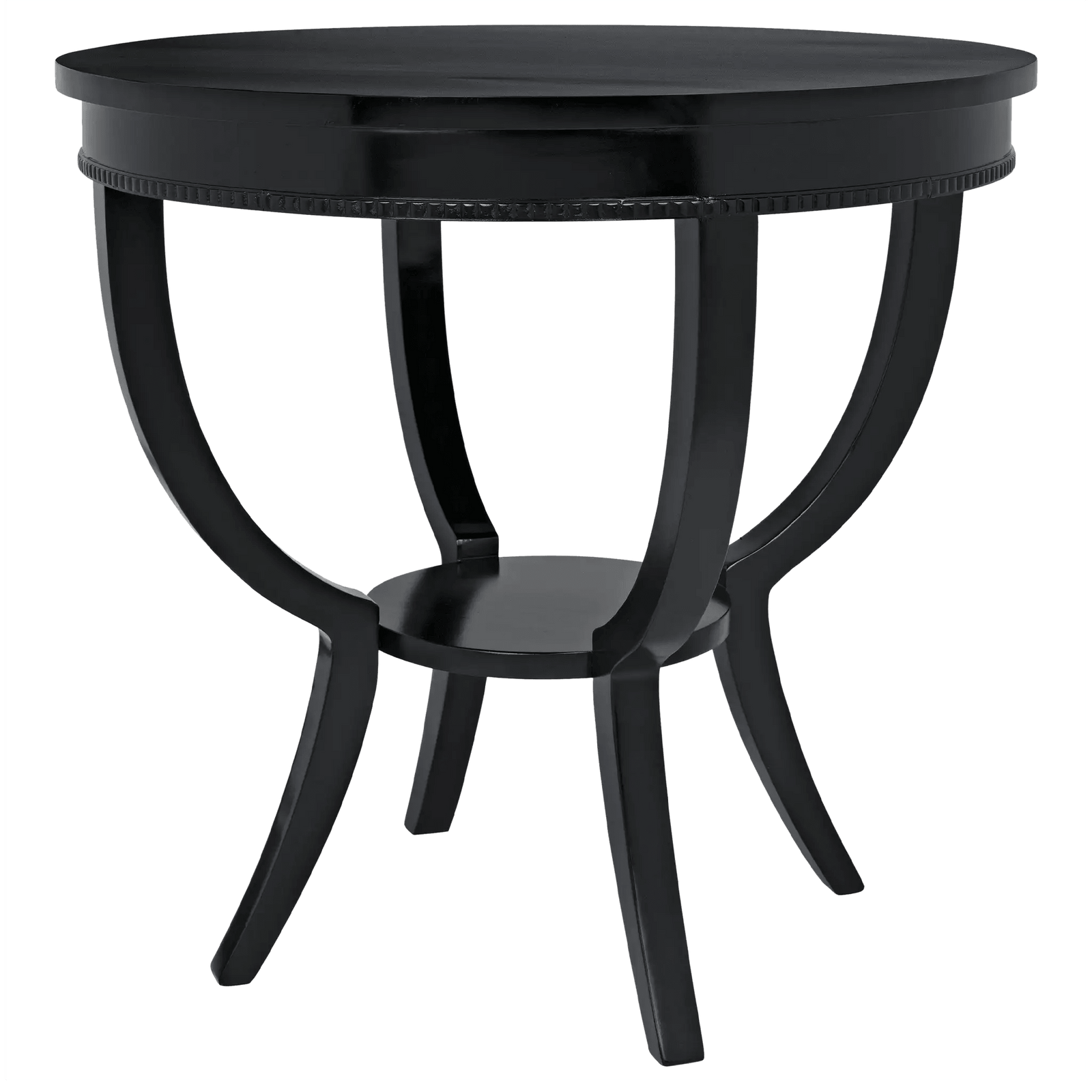 Noir Scheffield Round End Table, Black ACCENT TABLES