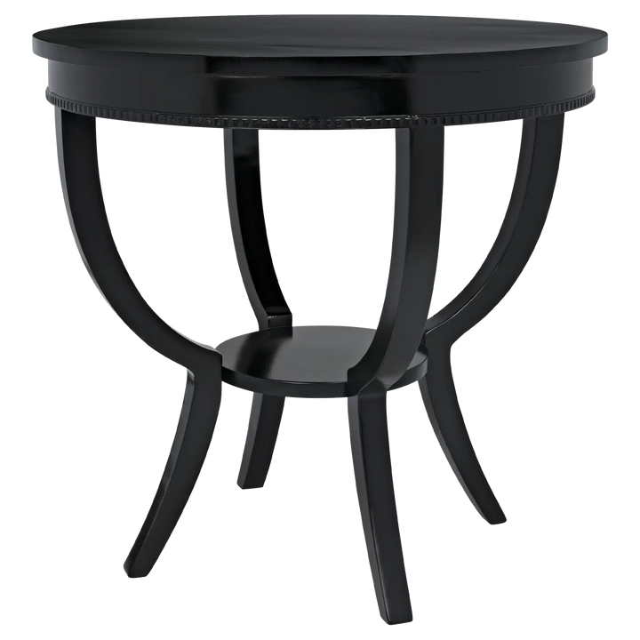 American Home Furniture | Noir - Scheffield Round End Table, Black