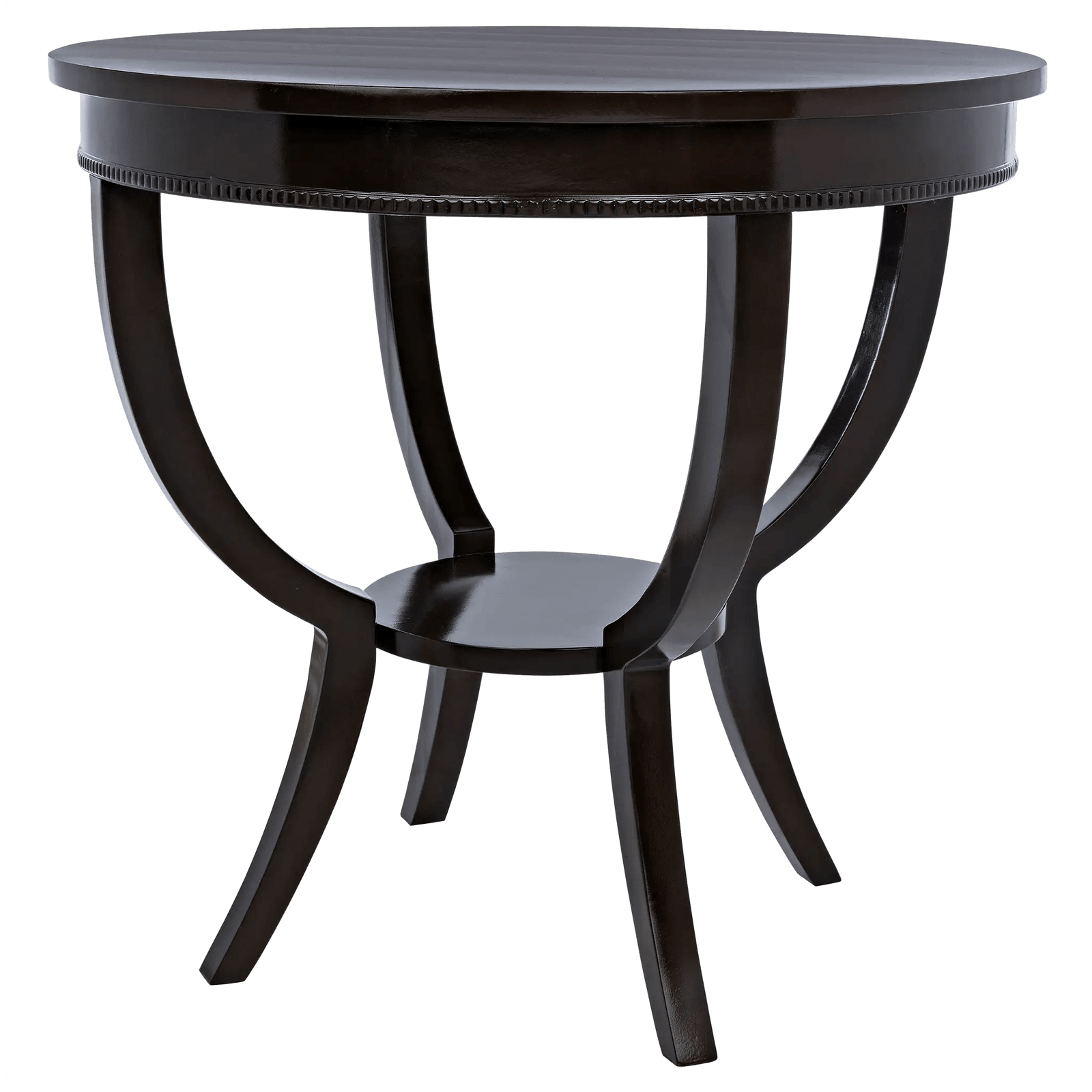 Noir Scheffield Round End Table, Distressed Brown ACCENT TABLES