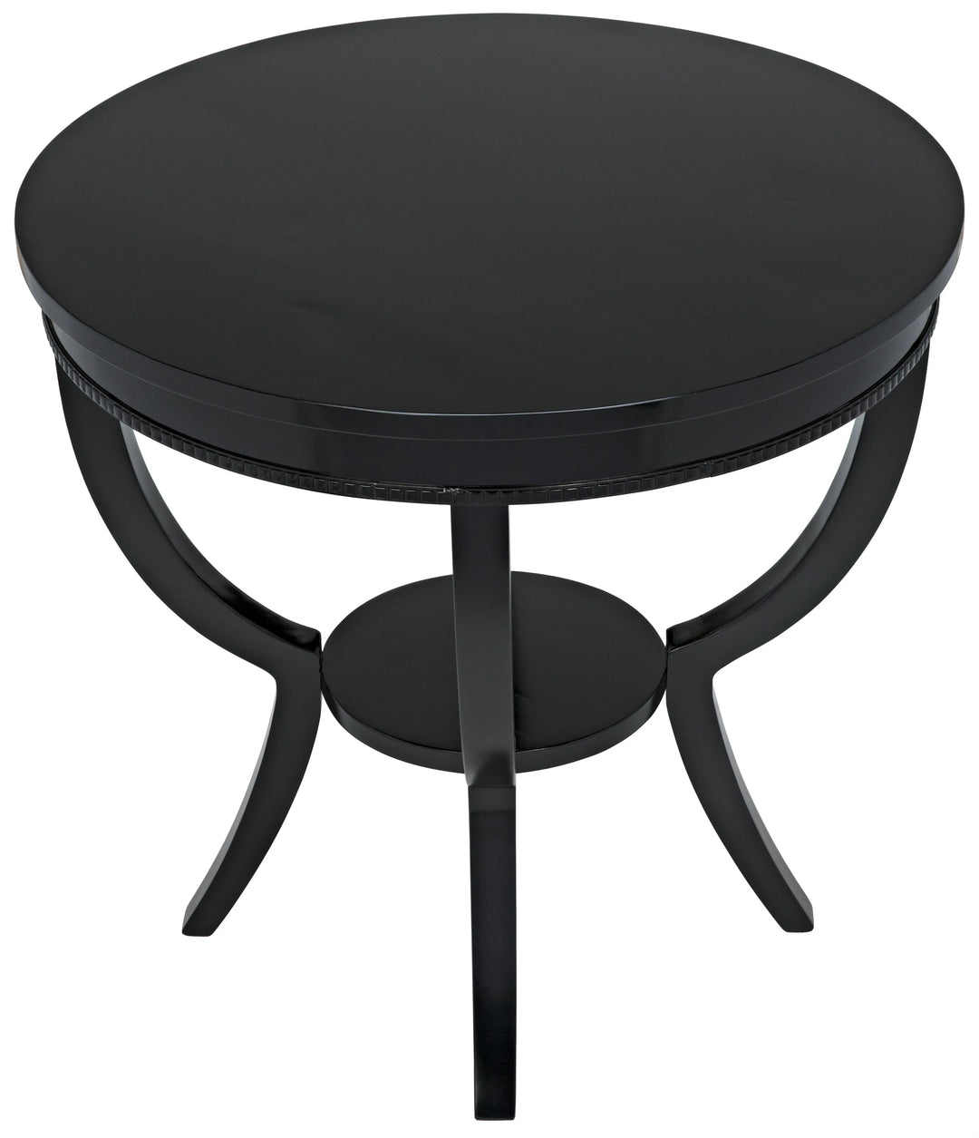 American Home Furniture | Noir - Scheffield Round End Table, Black