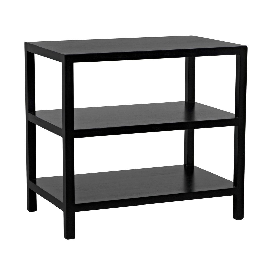 American Home Furniture | Noir - 2 Shelf Side Table, Hand Rubbed Black