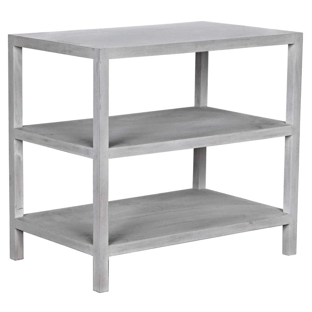 American Home Furniture | Noir - 2 Shelf Side Table, White Wash