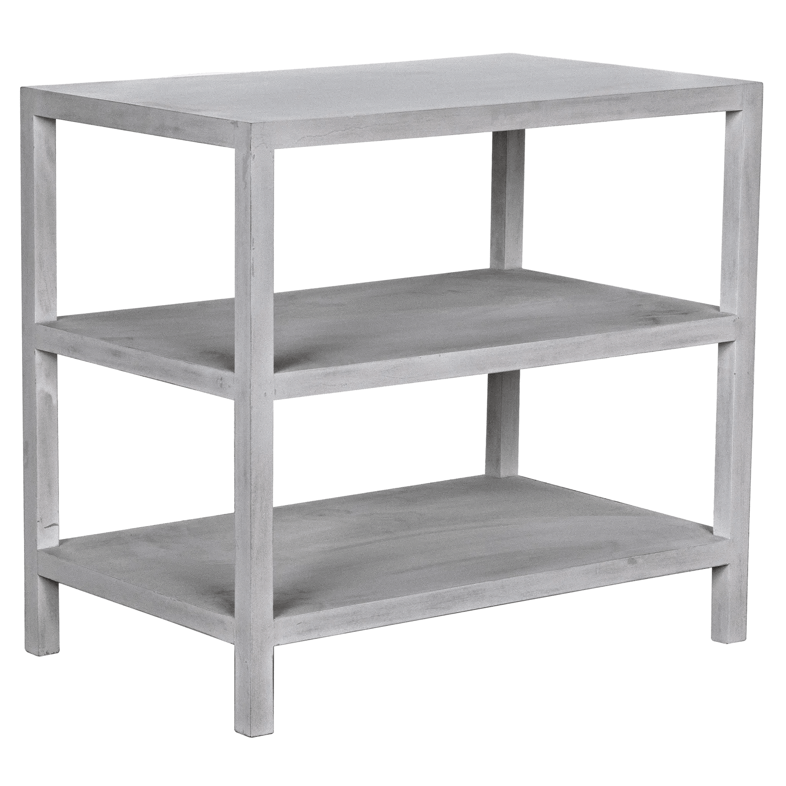 Noir 2 Shelf Side Table, White Wash ACCENT TABLES