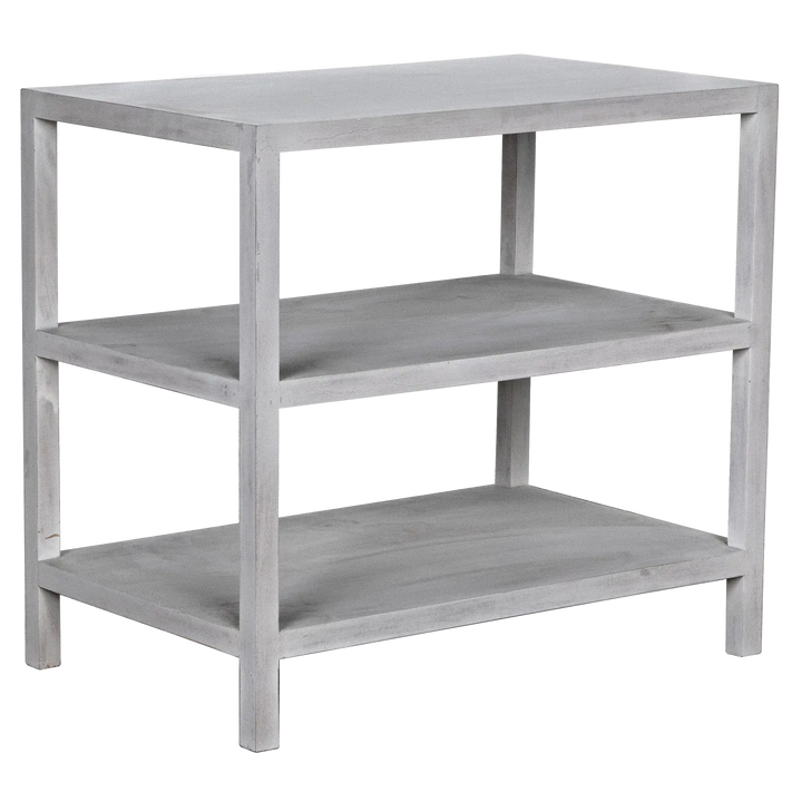 American Home Furniture | Noir - 2 Shelf Side Table, White Wash