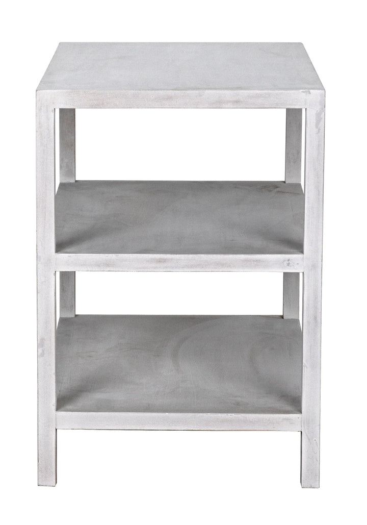 American Home Furniture | Noir - 2 Shelf Side Table, White Wash