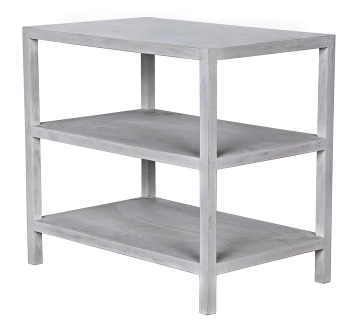 American Home Furniture | Noir - 2 Shelf Side Table, White Wash