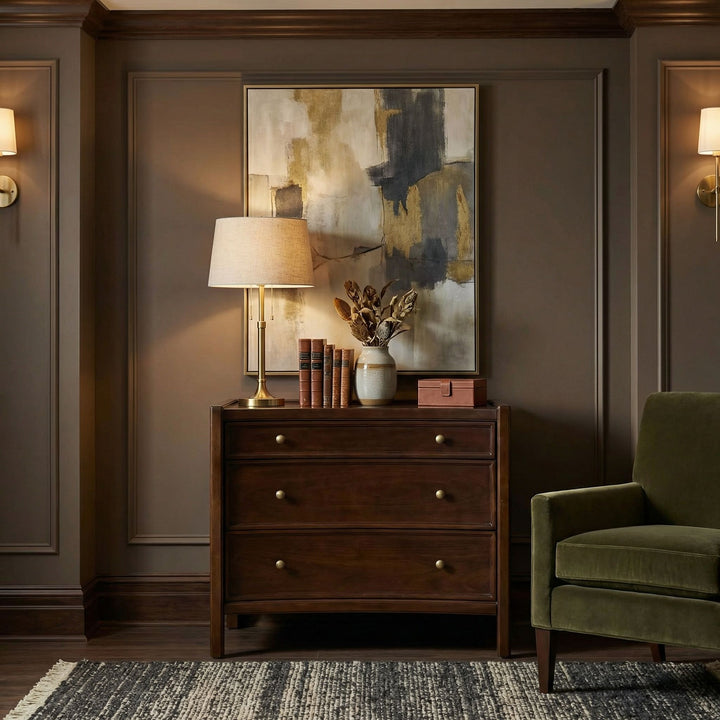Noir - Hampton Side Table Hand Rubbed Brown - GTAB245HBR