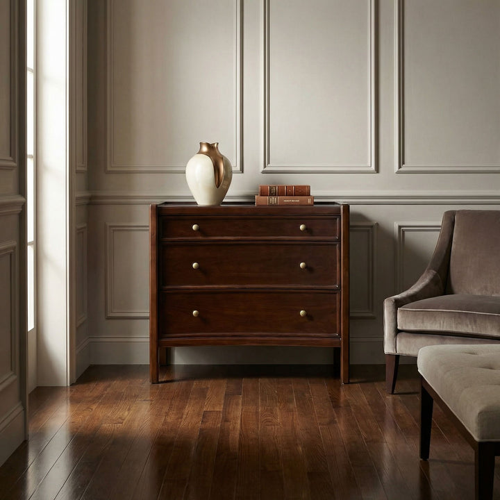 Noir - Hampton Side Table Hand Rubbed Brown - GTAB245HBR